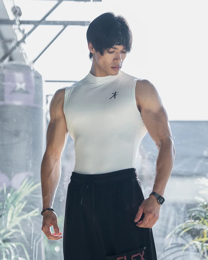 Hustle High Neck Compression Tank