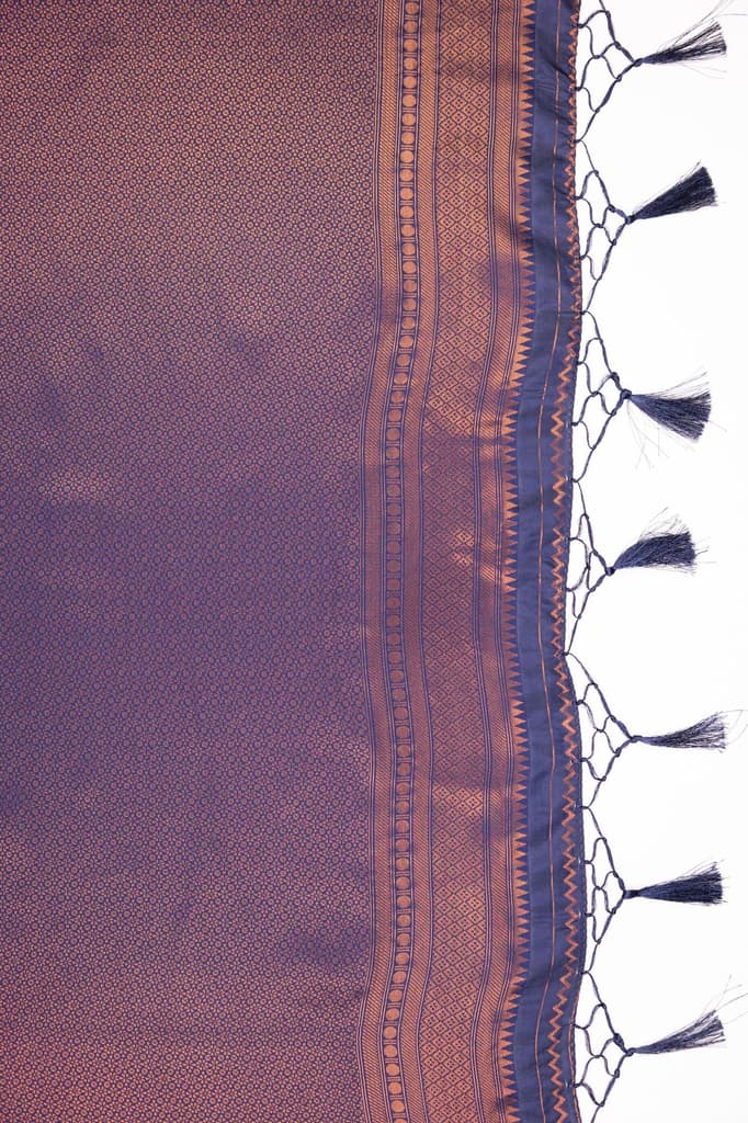 Mimosa Women's Woven Design Kanjivaram Style Art Silk Saree With Blouse Piece : SA00001776GYFREE — photo 6