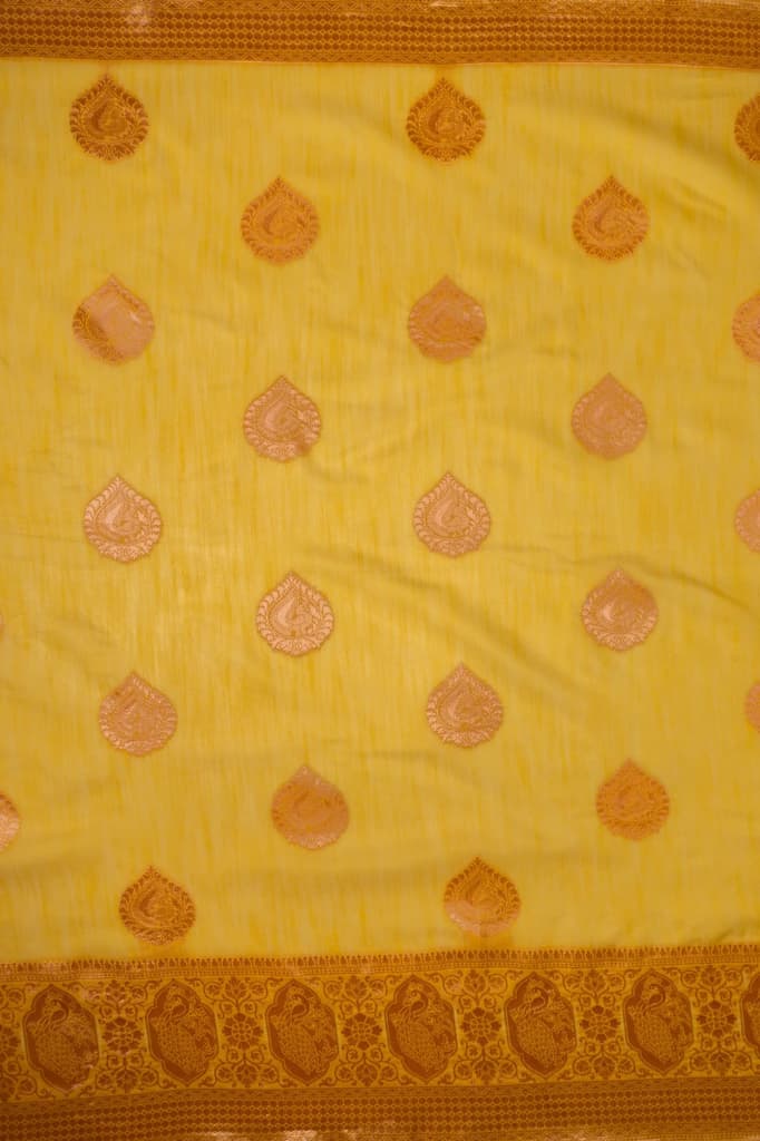 Mimosa Women's Woven Design Banarasi Style Art Silk Saree With Blouse Piece : SA00001754GDFREE — photo 8