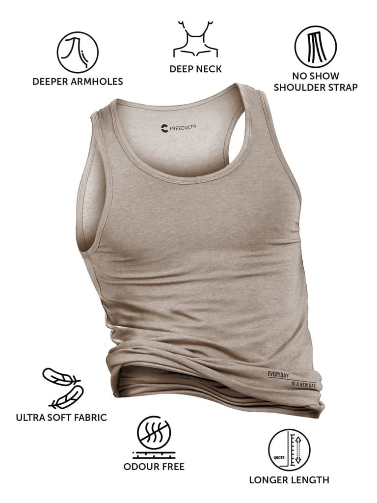 Twin Skin Organic Bamboo Vest - Comfort Fit (Pack of 3) — photo 3