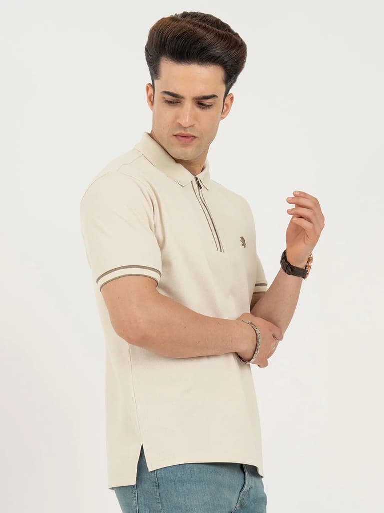Polo T Shirts for Men in Beige | Classic Polo T Shirts — photo 6