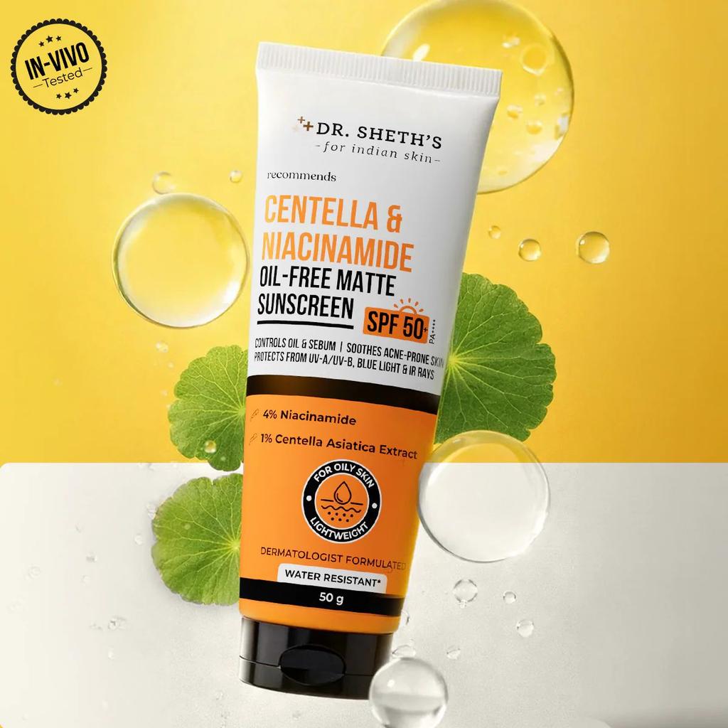 Centella & Niacinamide Oil-Free Matte Sunscreen - 50g