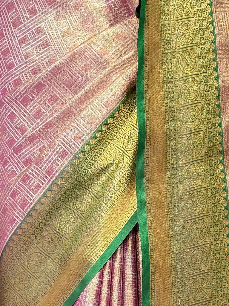 MIMOSA Women's Woven Design Kanjivaram Style Art Silk Saree with Blouse Piece - Magenta (SA00001522MJFREE) — photo 5