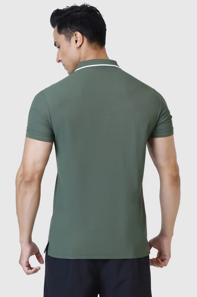 Stride Polo T-shirt Olive — photo 7