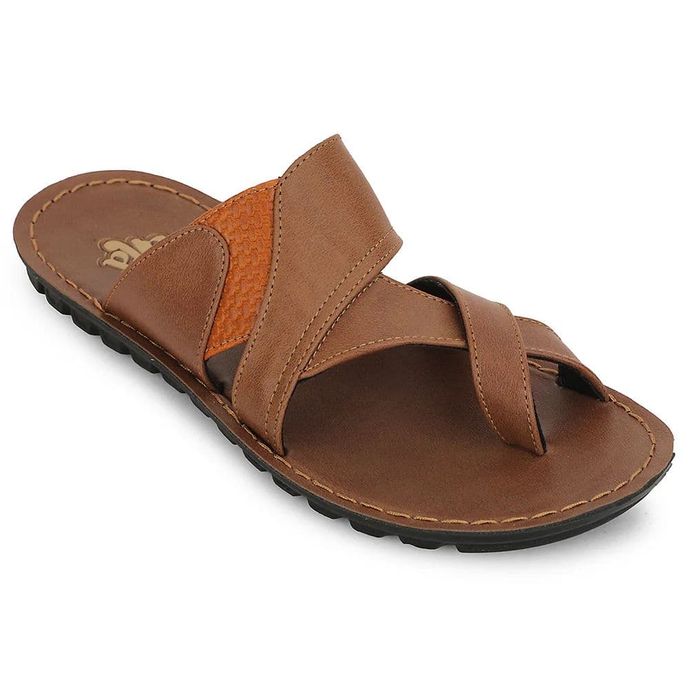 A-HA Tan Casual Slipper For Men 2137-50 By Liberty — 6/40 / Tan