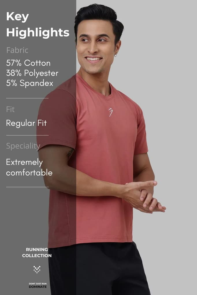 Pulse Running T-shirt Cranberry — photo 8