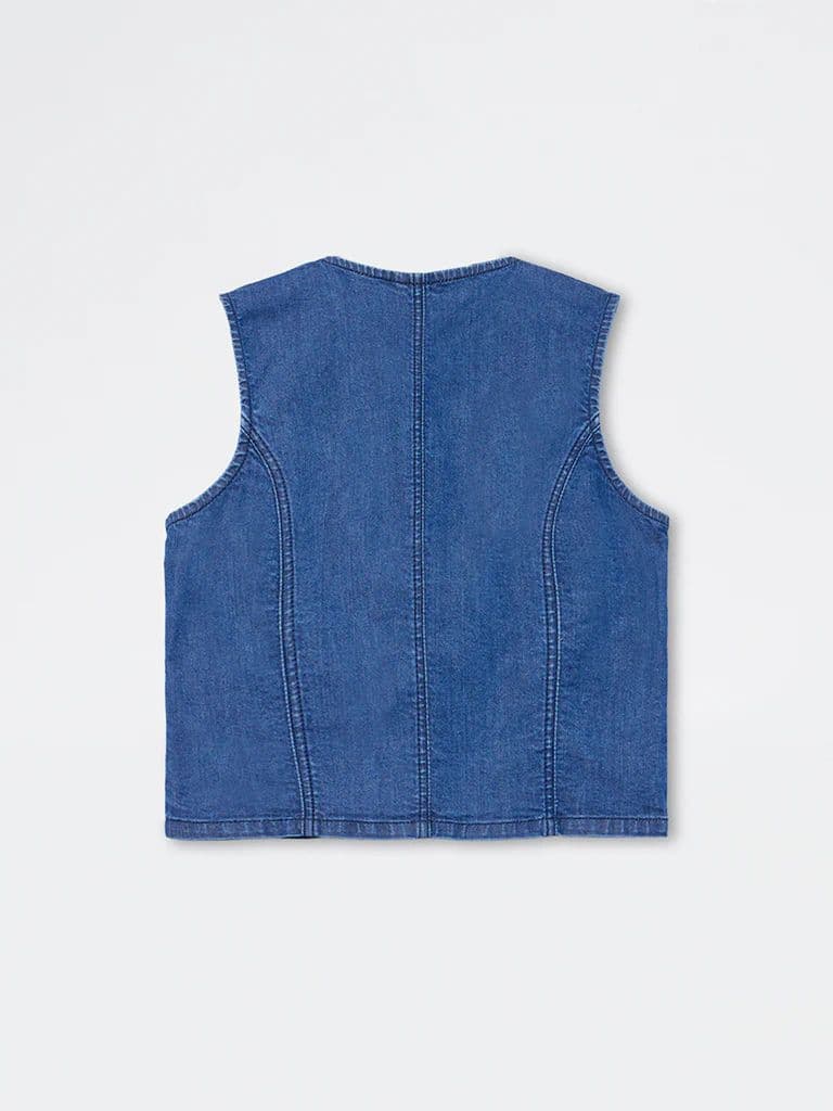 LOV Blue Denim Top — photo 6