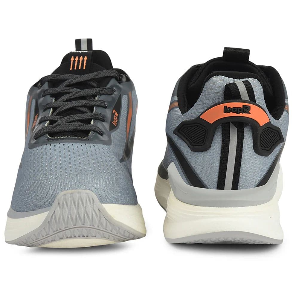 Leap7x Grey Sports Lacing Running Shoes For Men DARIO By Liberty — photo 6