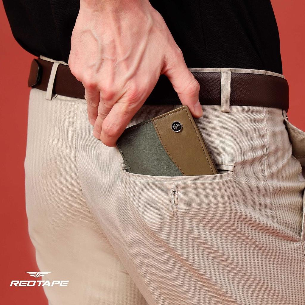 Men’s Green Dk.Taupe Colorblocked Genuine Leather Wallet — photo 4