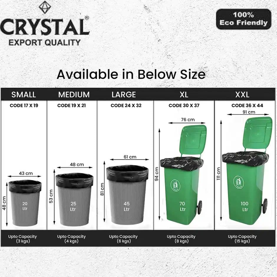 Crystal Medium Black Garbage Bag Roll 19X21 — photo 2