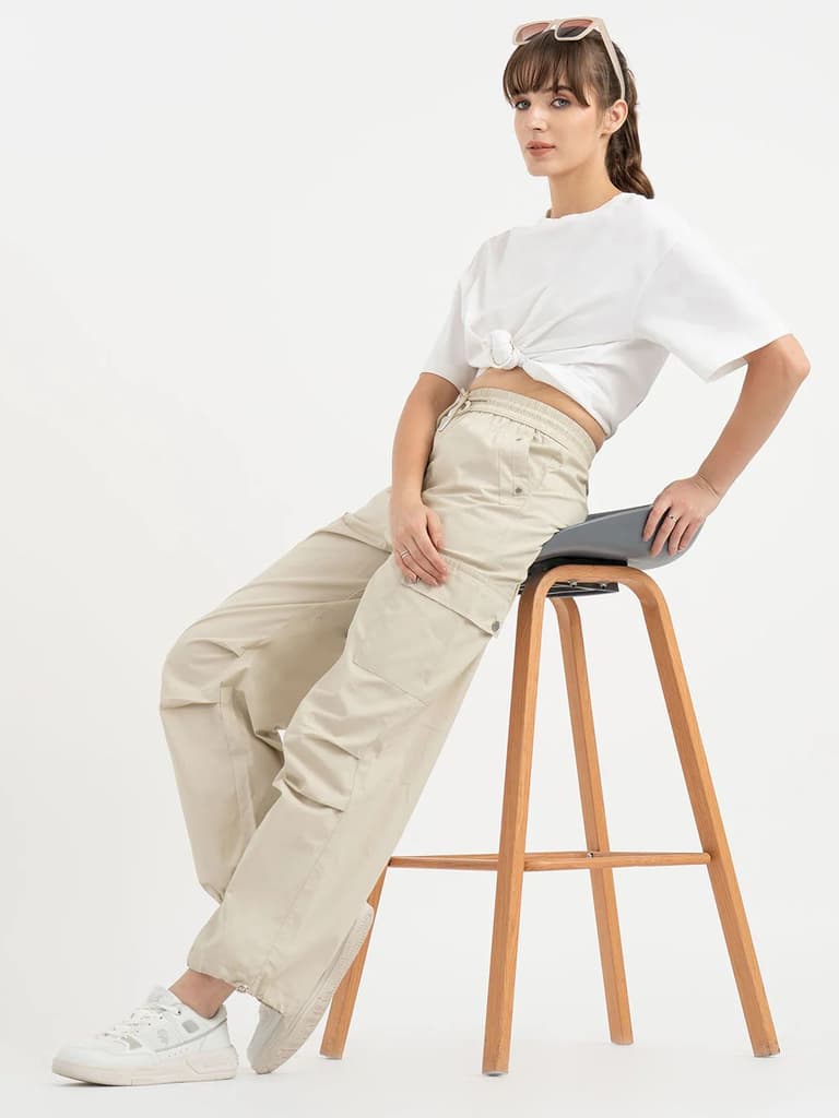 Cargo Pants for Women in Beige — photo 5