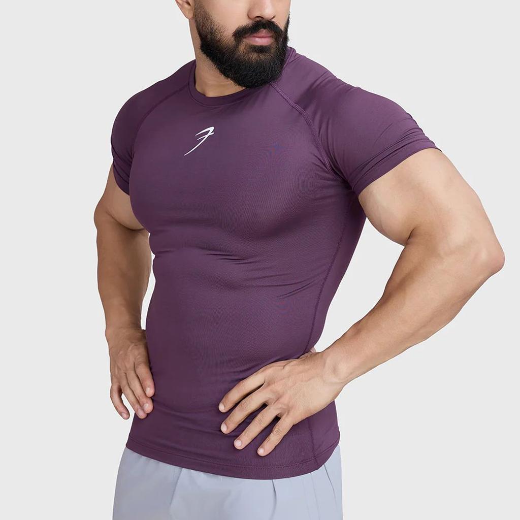 Compression T-shirt Plum