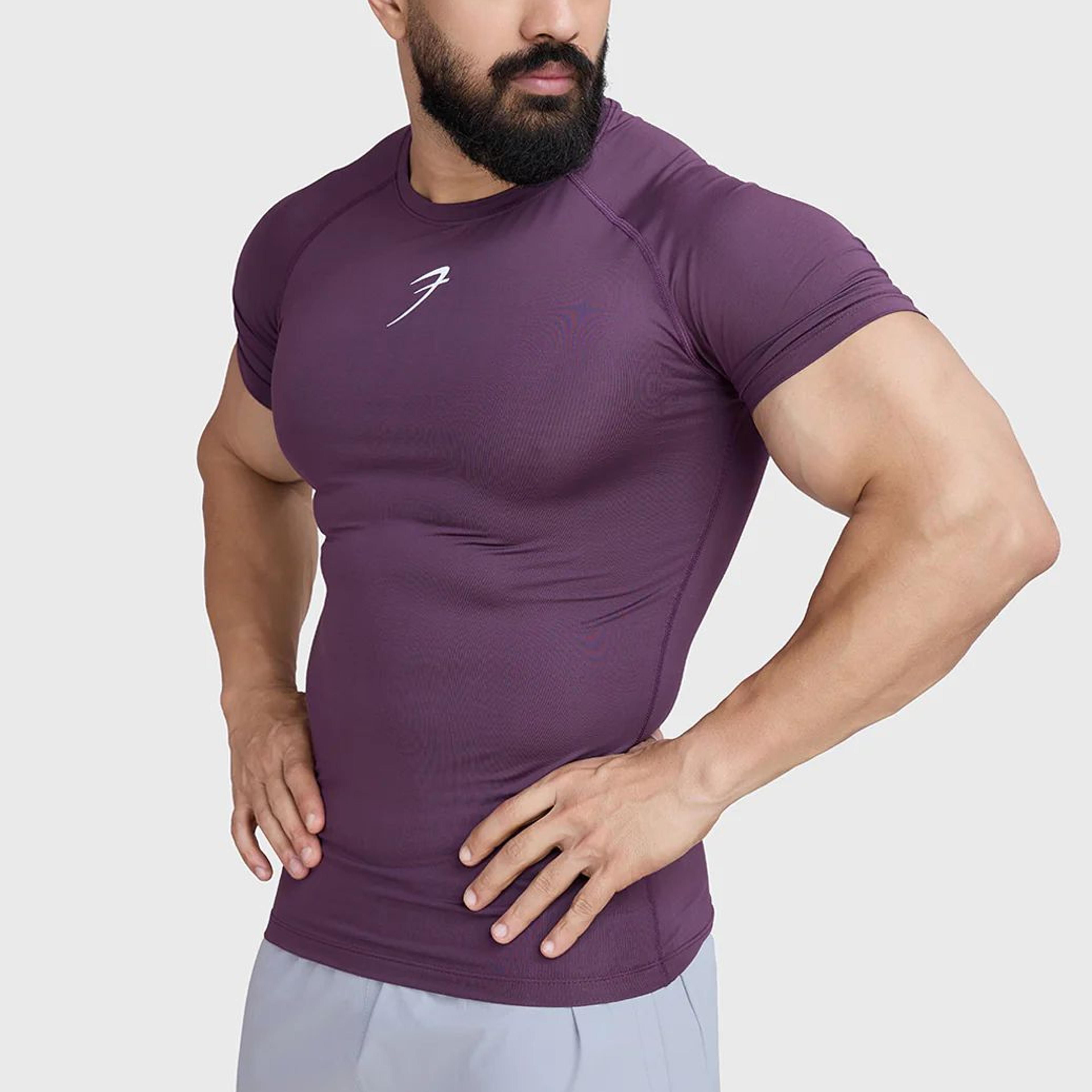 Compression T-shirt Plum