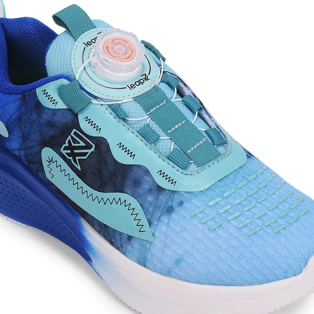 LEAP7X BOUNCEBUDE Sea Green Sports Non Lacing Jogging Shoes for Kids by Liberty — photo 6