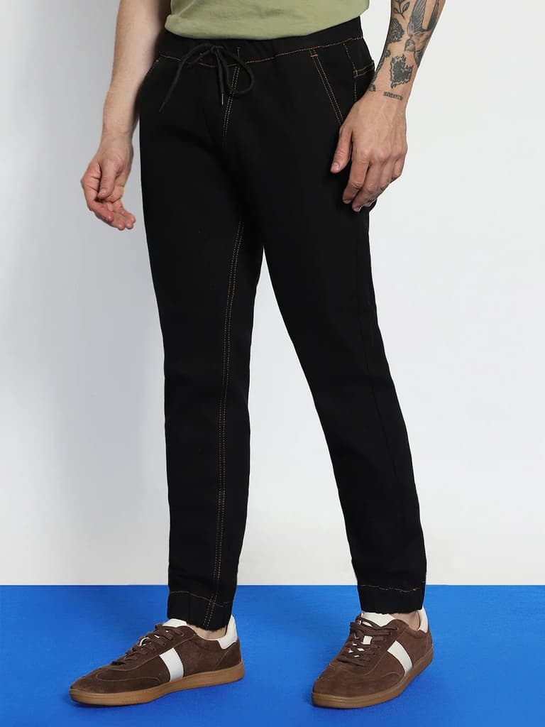 Men's Black Jogger Jeans Slim Fit Stretch — photo 2
