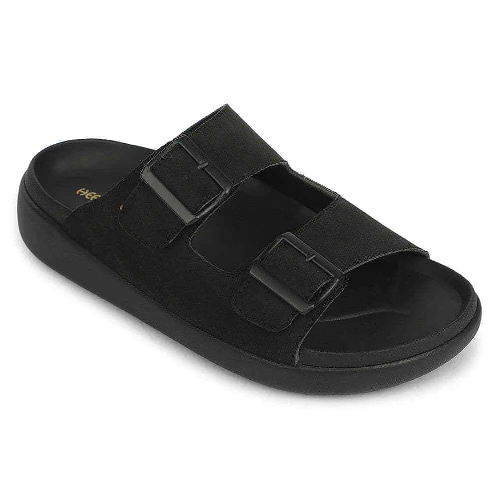 Healers VAL-36E Black Casual Slip on Slipper For Men By Liberty