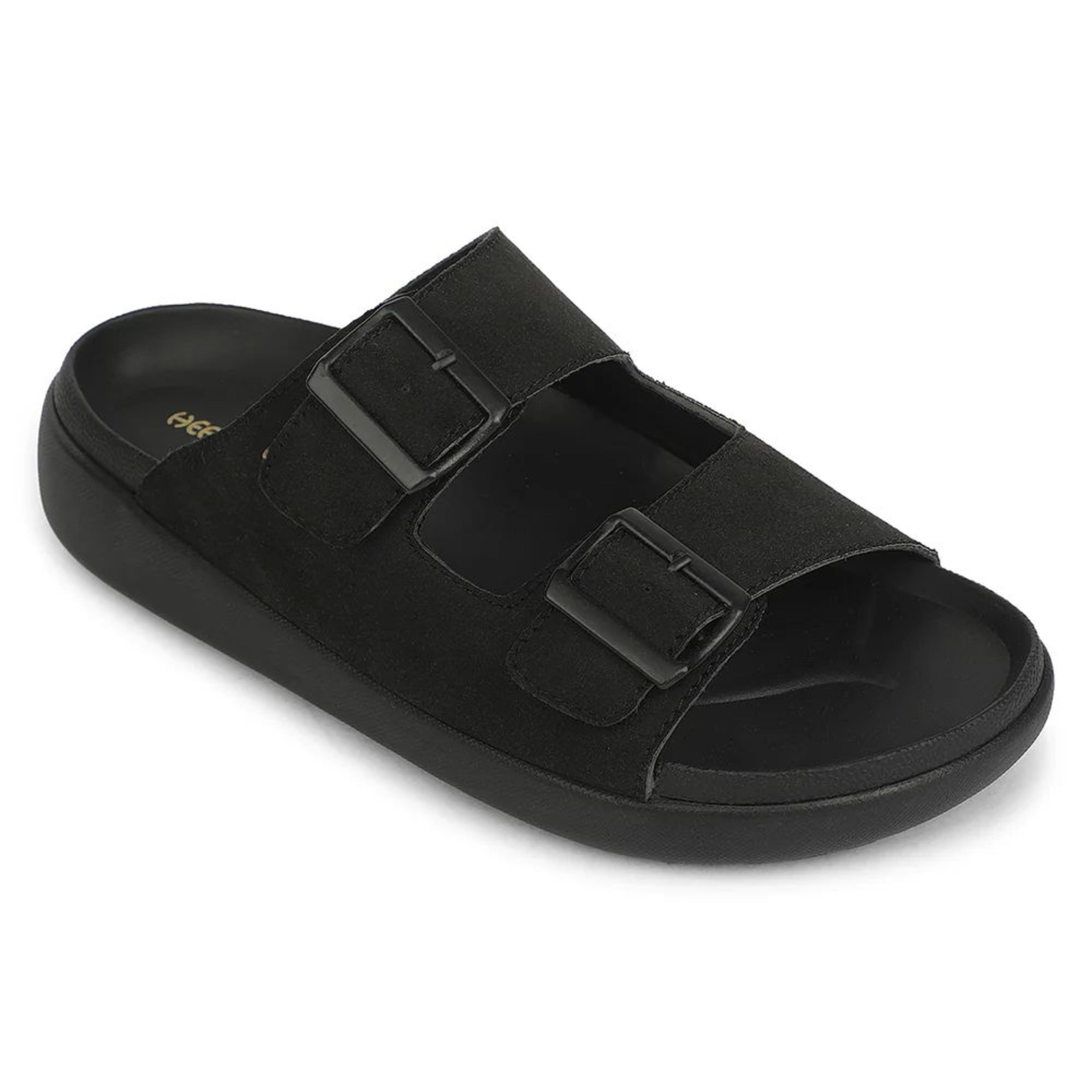 Healers VAL-36E Black Casual Slip on Slipper For Men By Liberty