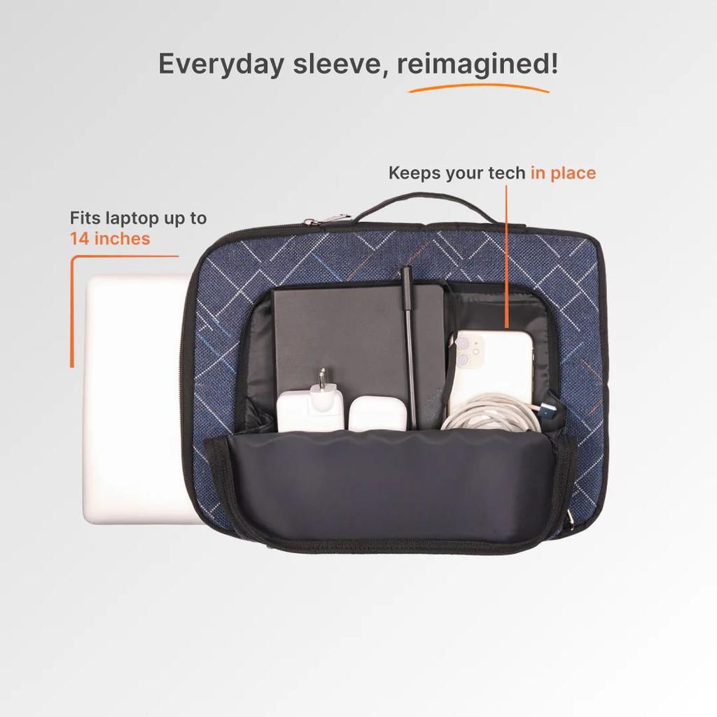 Bombay Tartan Signature Laptop Sleeve - 14inch (Black)