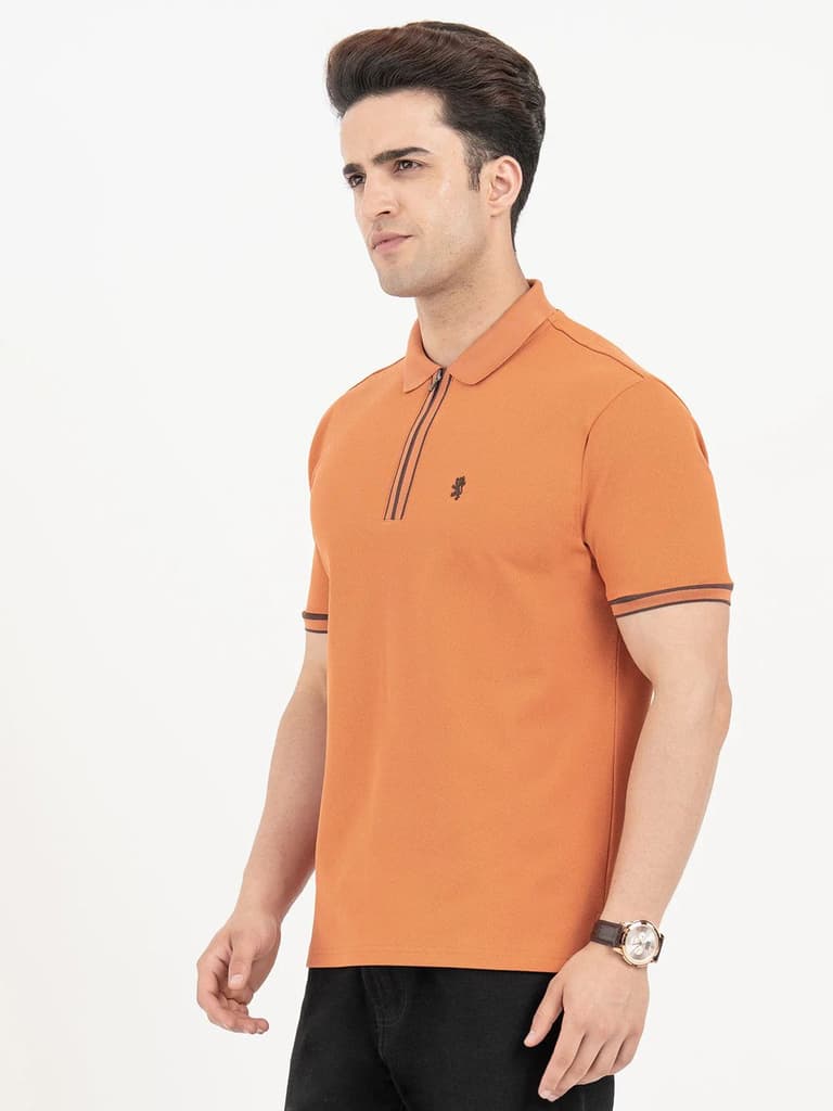 Polo T Shirts for Men in Burnt Orange | Classic Polo T Shirts — photo 2