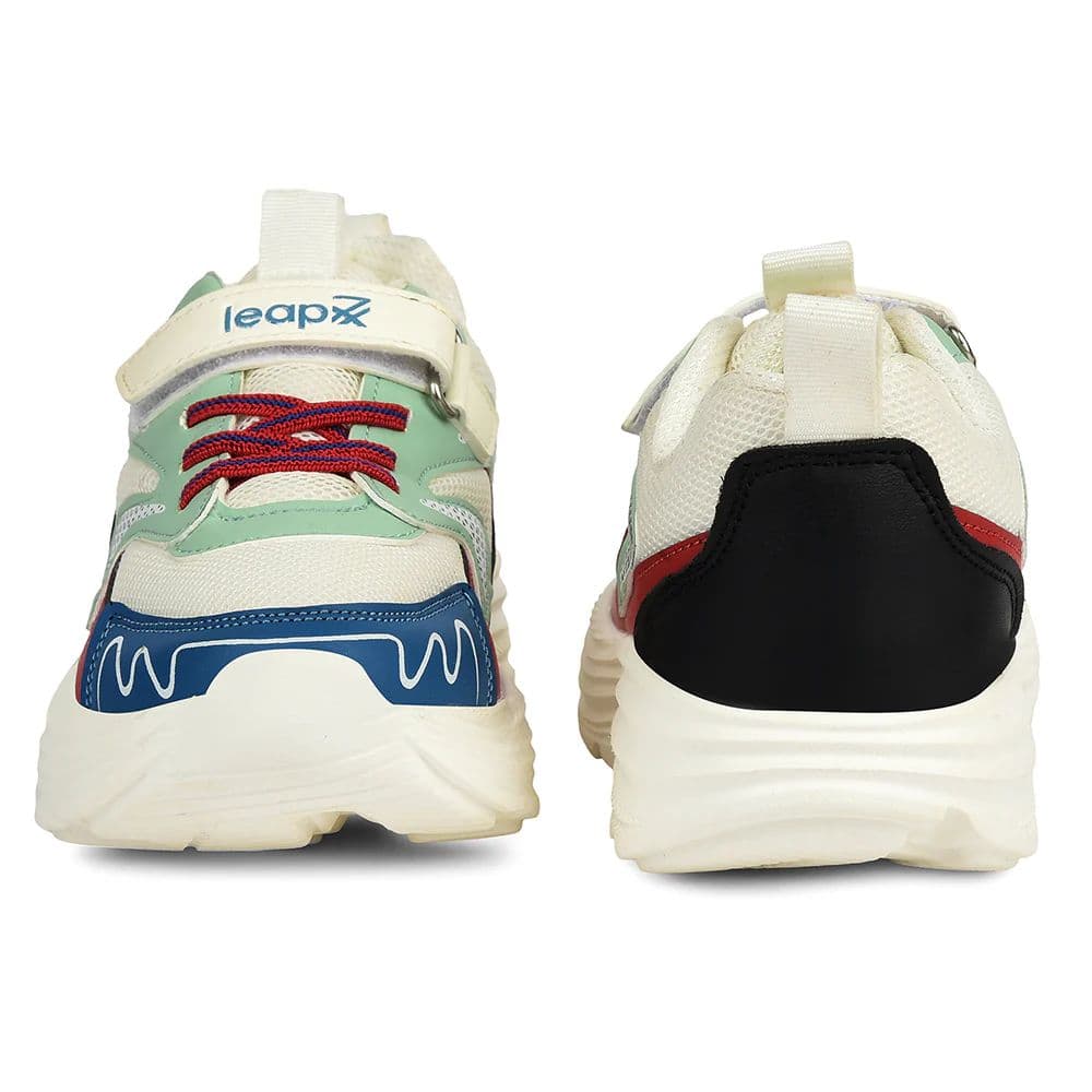 Leap7x White Sports Non Lacing Walking Shoes For Kids VISTA-V By Liberty — photo 6