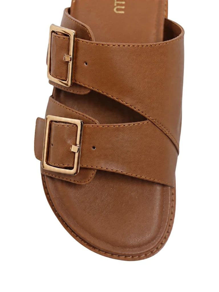 LUNA BLU Light Tan Buckle-Detailed Sandals — photo 4