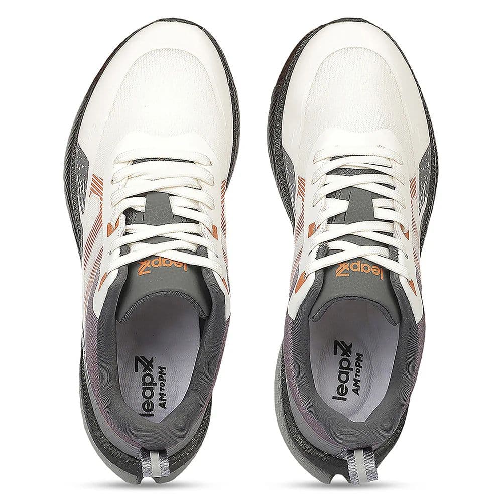 Leap7X ZLP-XM-20 Beige Sports Lacing Running Shoes for Men By Liberty — photo 8