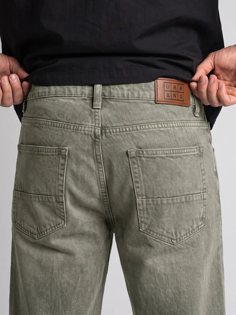 Men's Ice Grey Relaxed Fit Washed Denim Jeans Non-Stretchable — photo 6