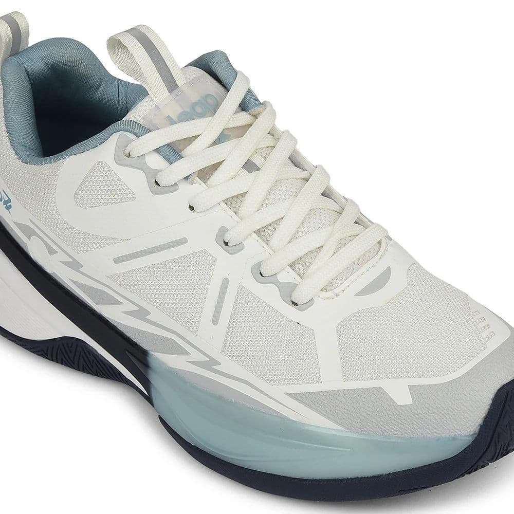 Leap7x White Sports Lacing Running Shoes For Men ROMIO By Liberty — photo 4