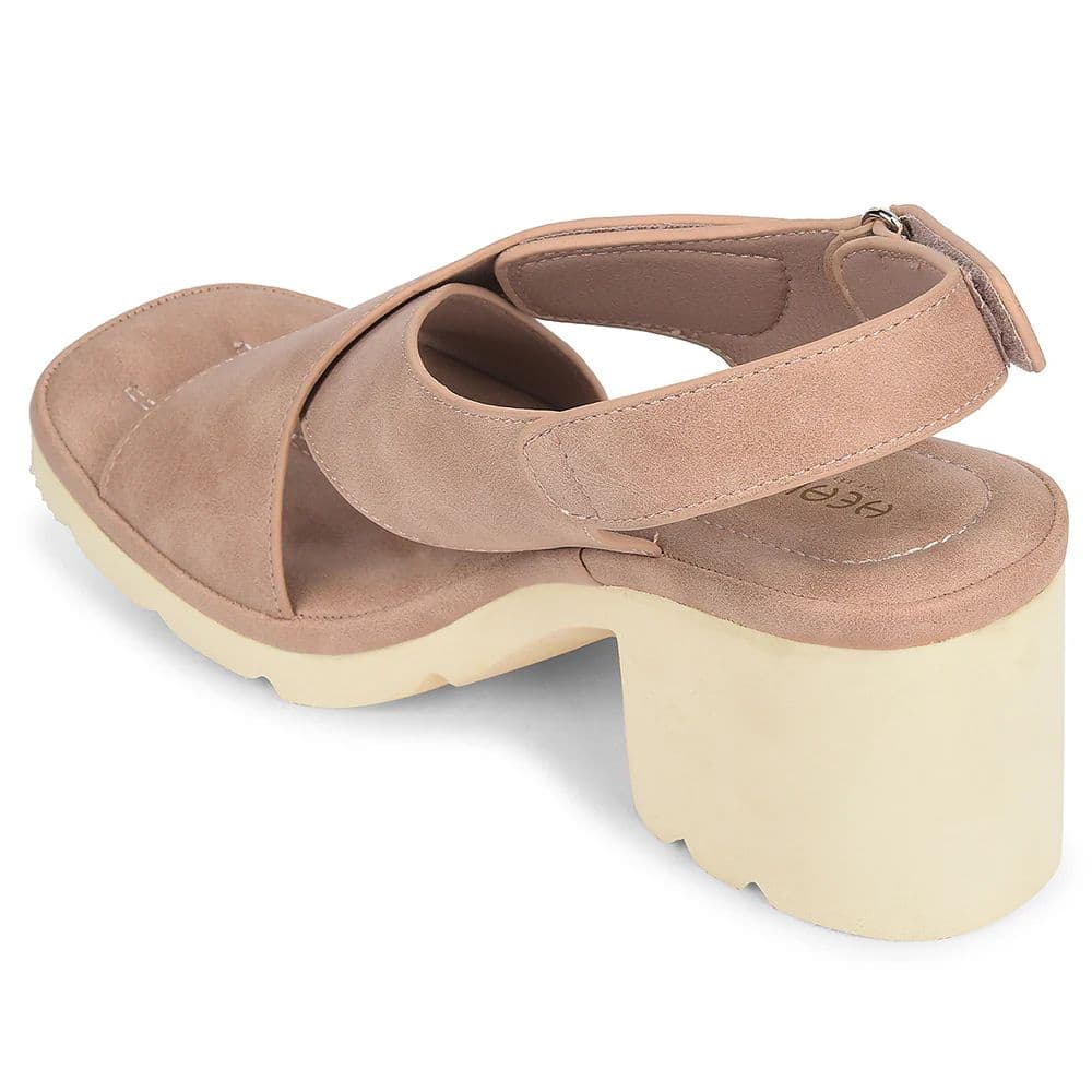 Healers Pink Casual Block Heel Sandal For Women ZQ-DM-16 By Liberty — photo 5