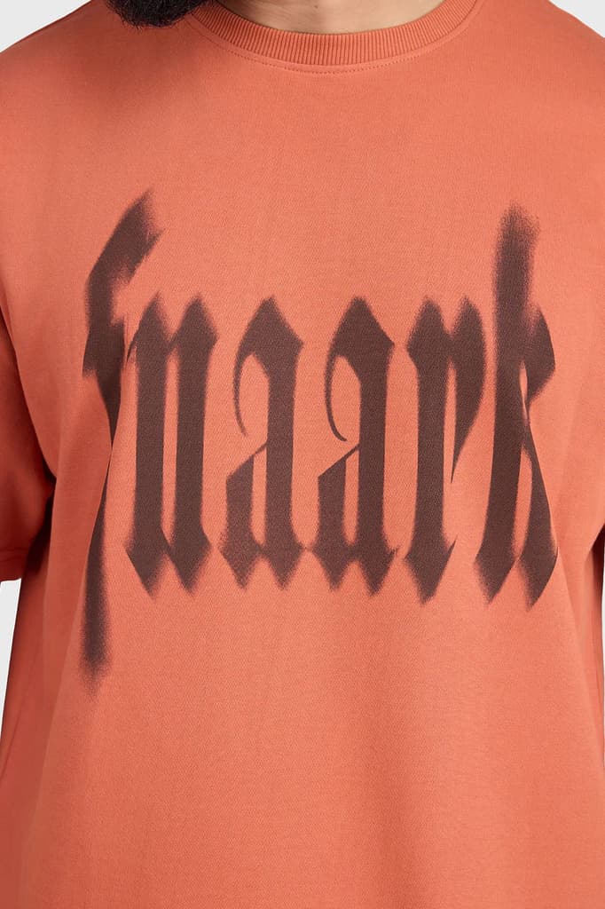 Blurred Oversized T-shirts Rust — photo 3