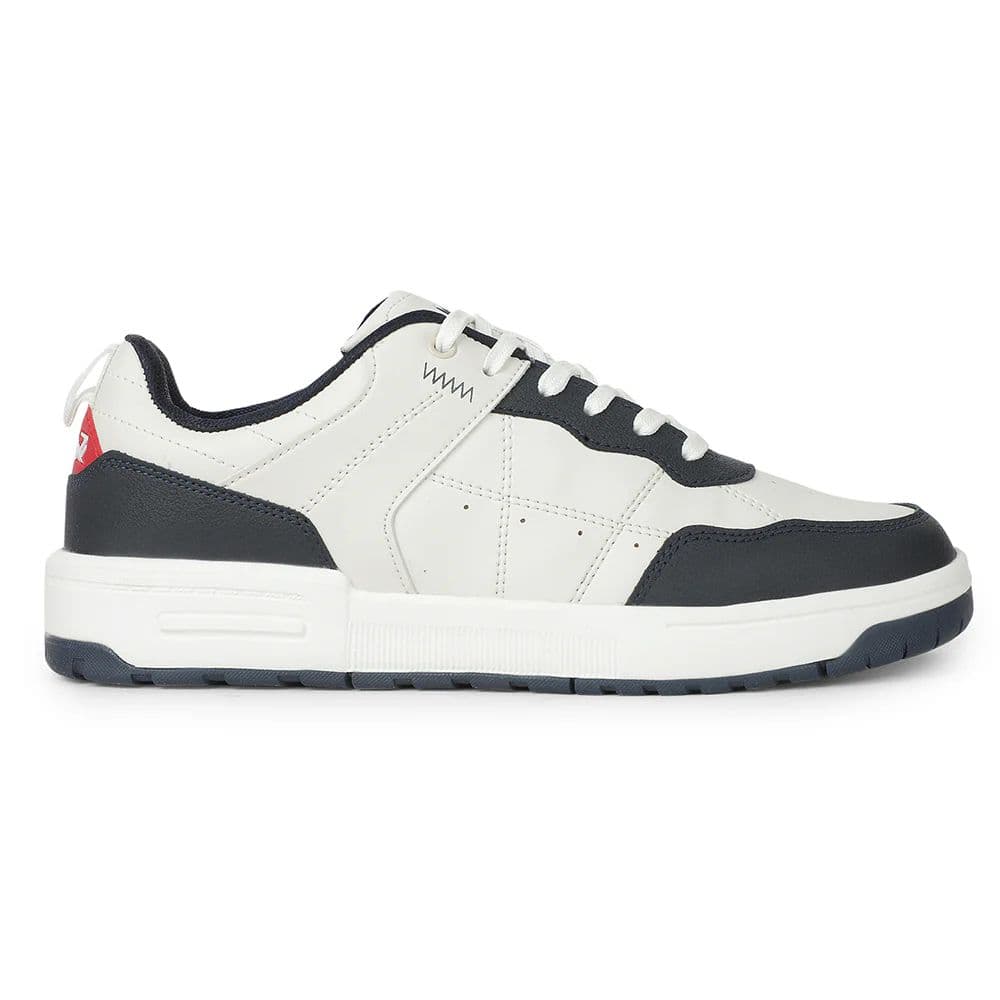 LEAP7X Navy Blue Casual Lacing Sneakers for Men NOBLESTEPE by Liberty — photo 4