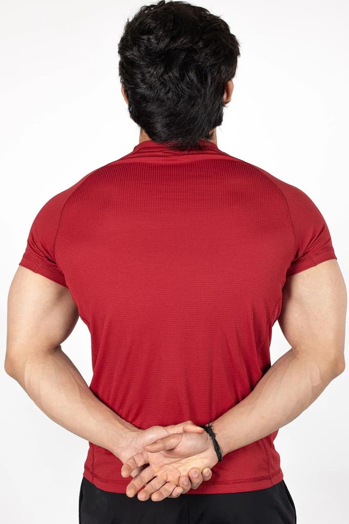 Checks T-shirt Maroon — photo 7