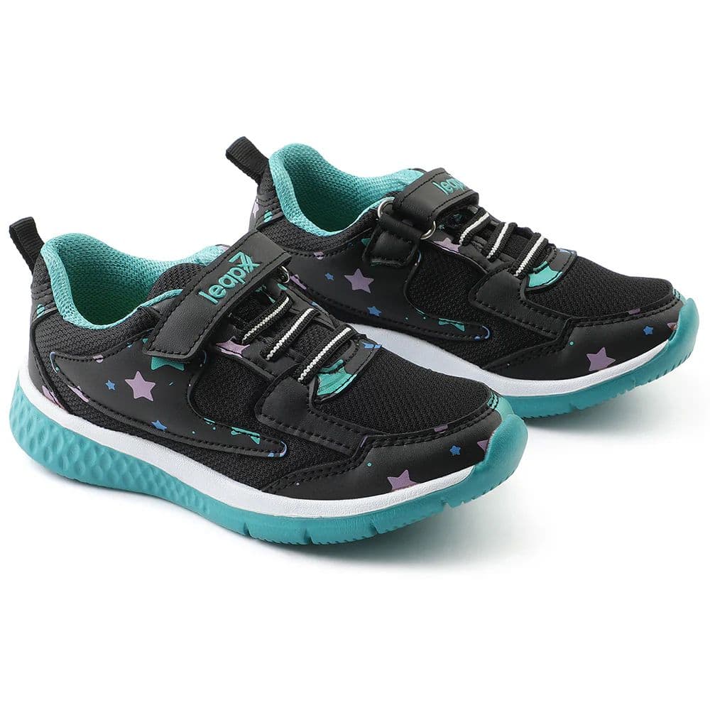 Leap7x Black Sports Non Lacing Walking Shoes For Kids JAMIE-51V By Liberty — photo 5