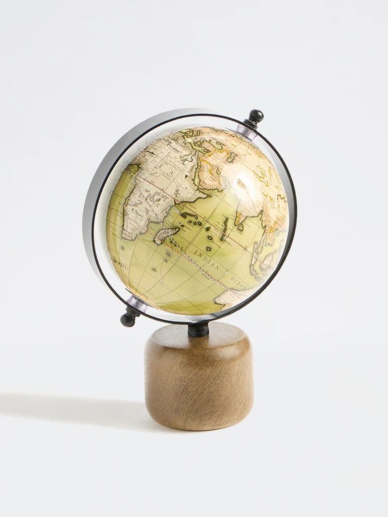 Westside Home Green Wooden Globe — photo 3