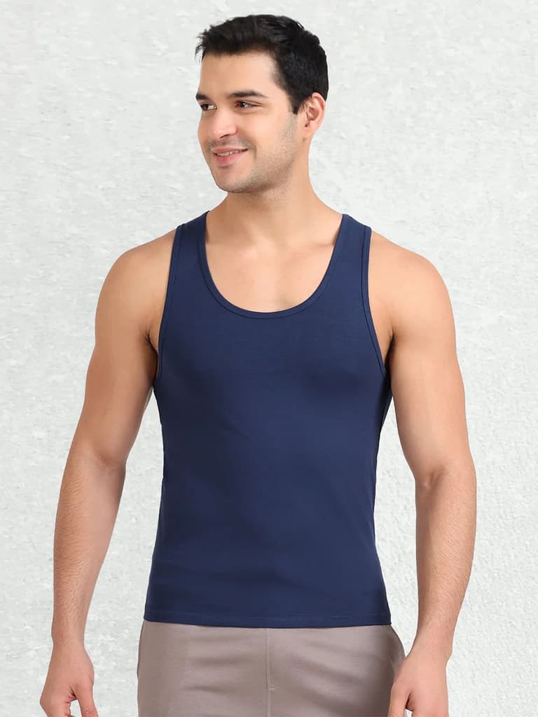 Regular Fit Organic Cotton Comfort Vest for Men-Pack of 1 — photo 12