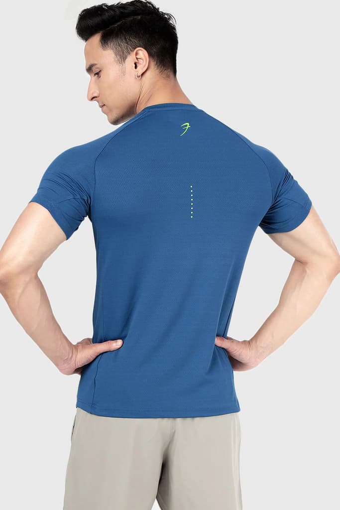 Aura Textured T-shirt Teal — photo 5