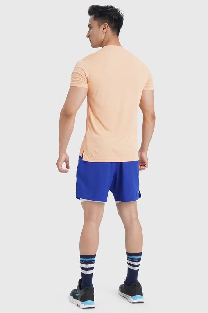 Checks Running T-shirt Peach — photo 8