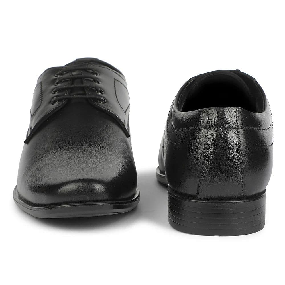 Fortune Black Formal Lacing Derby Shoes for Men HML-54 by Liberty — photo 6