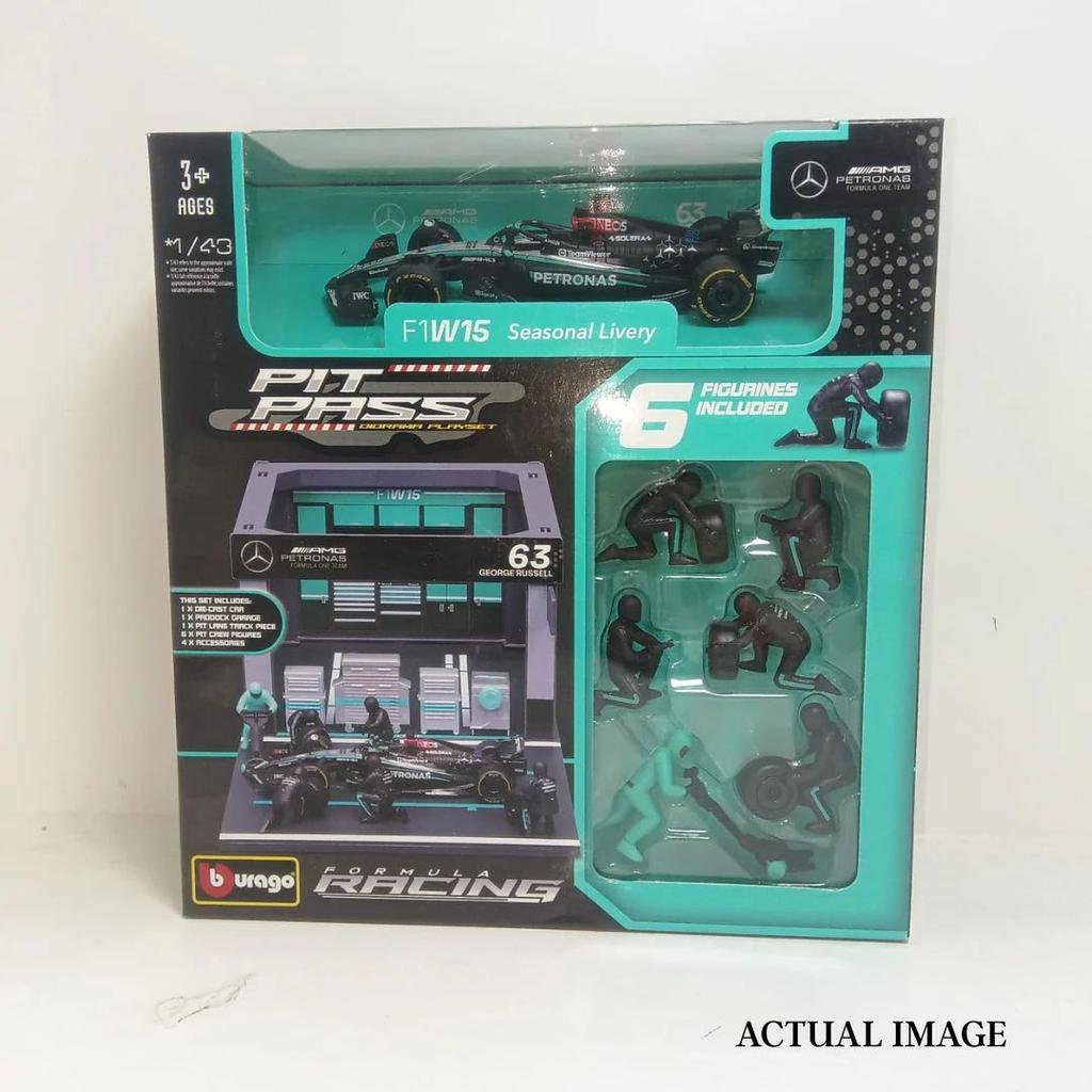 Racing Car Pit Pass Set | Die-Cast Car with 6-Piece Pit Crew & Paddock Garage — photo 6