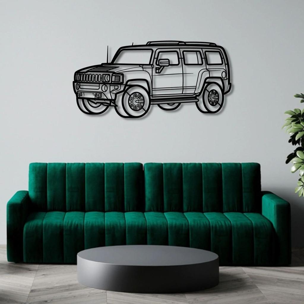 2010 HUMMER H3 PERSPECTIVE METAL WALL ART