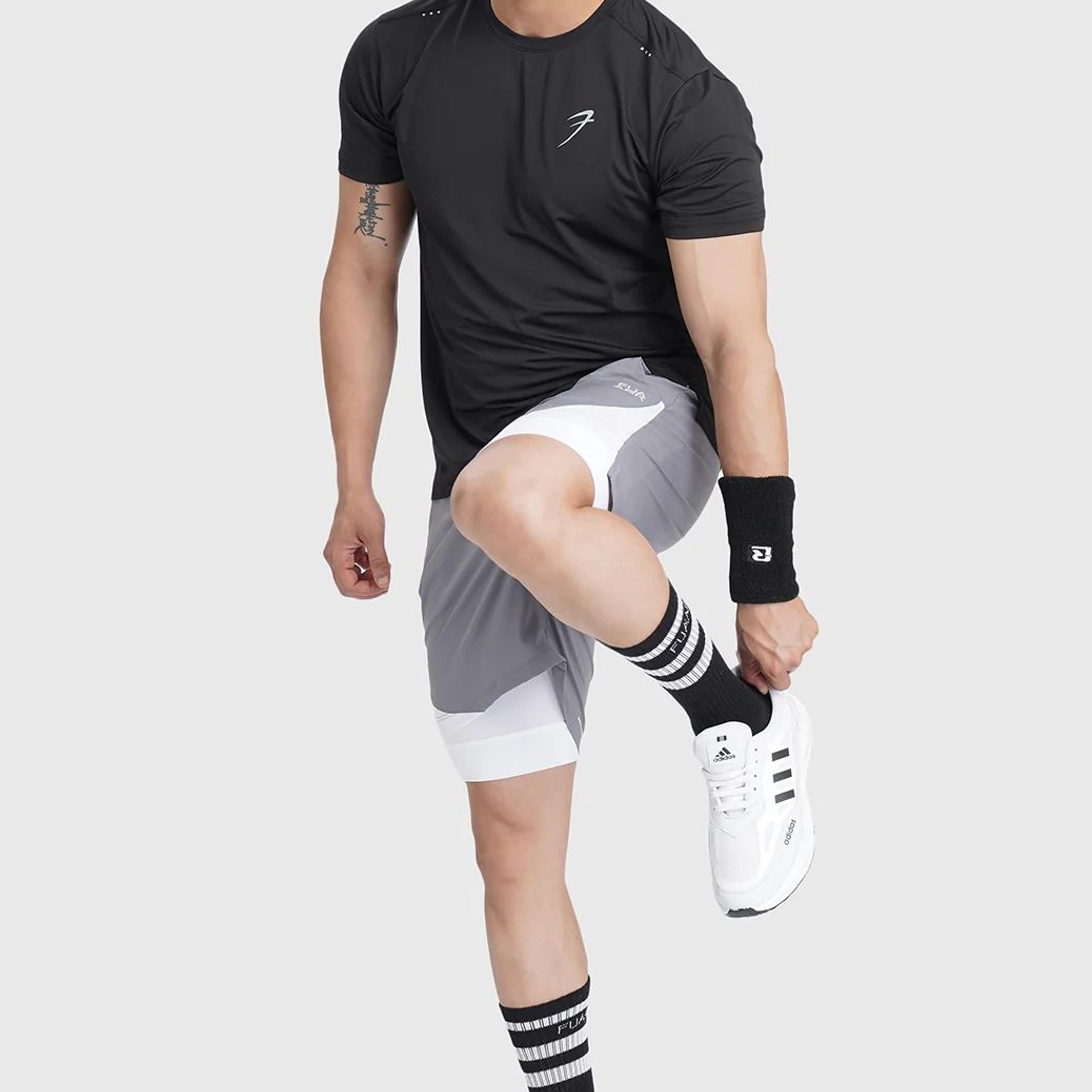 Laser Cut Running T-shirt Black