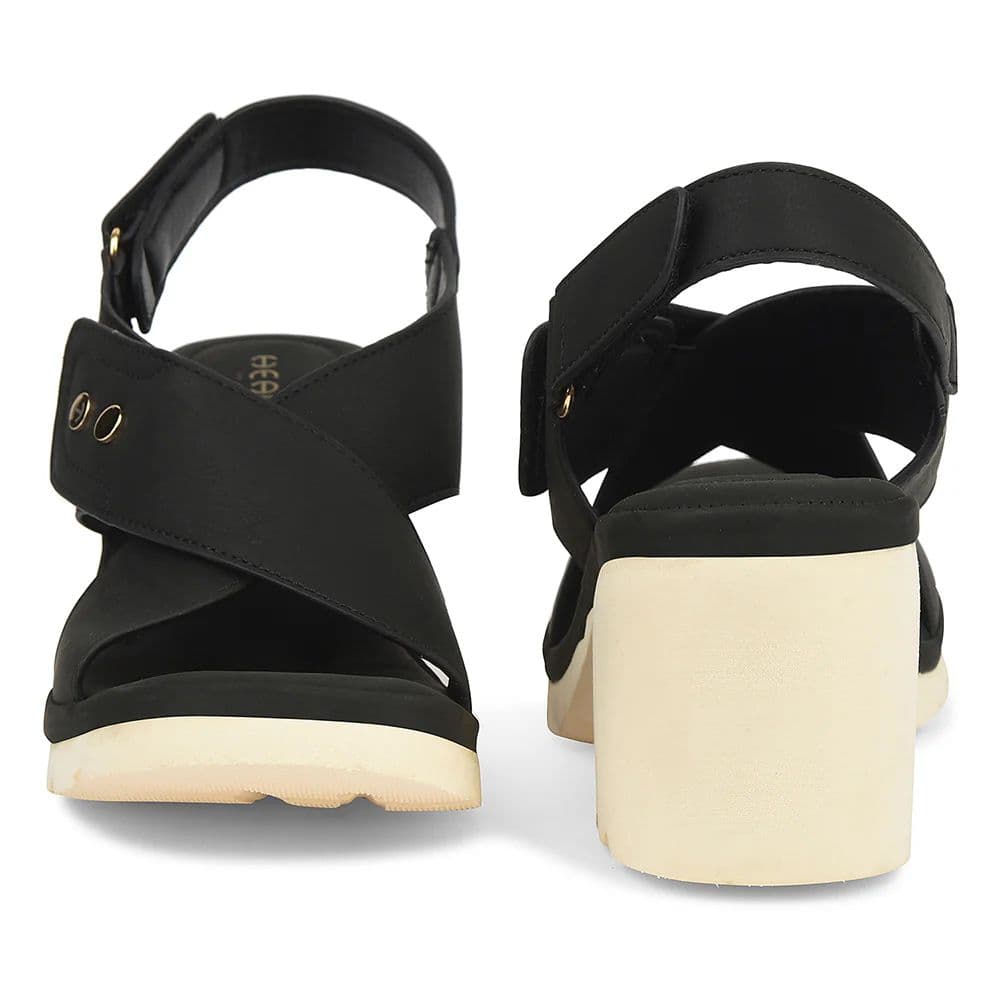Healers Black Casual Block Heel Sandal For Women ZQ-DM-16 By Liberty — photo 6