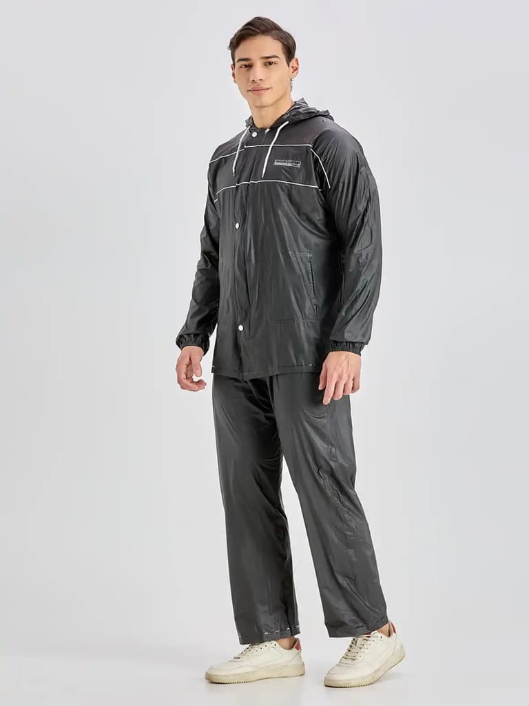 Zeel Unisex Solid Waterproof Raincoat — photo 2