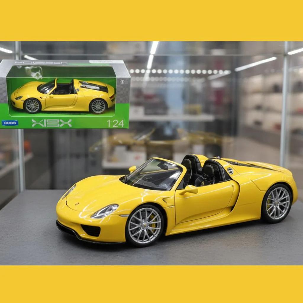 Welly Porsche 918 Spyder Convertible Car Model – 1:24 Scale Official Licensed Die-Cast — photo 3