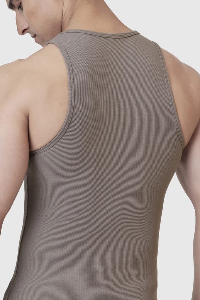 Ribbed Tank Warm Beige — photo 5