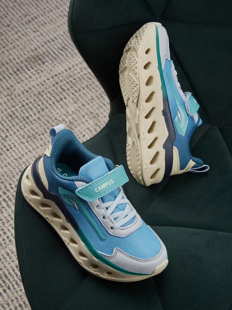 MUFFLE K Blue Kids Running Shoes