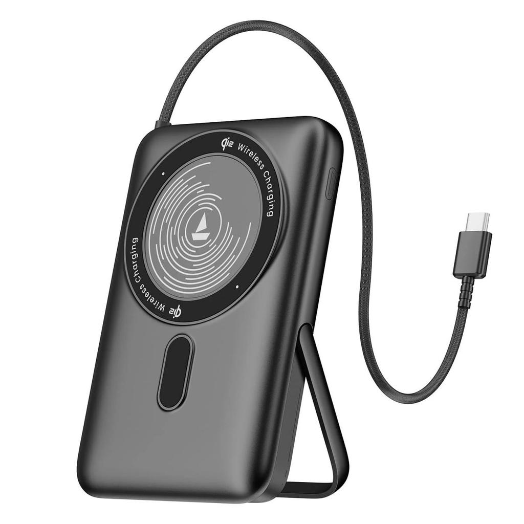 Energyshroom PB330 Pro Magnacharge | 10000mAh Qi2 Magnetic Wireless Powerbank with 15W Wireless Charging, 22.5W Wired Fast Charging & Foldable Stand