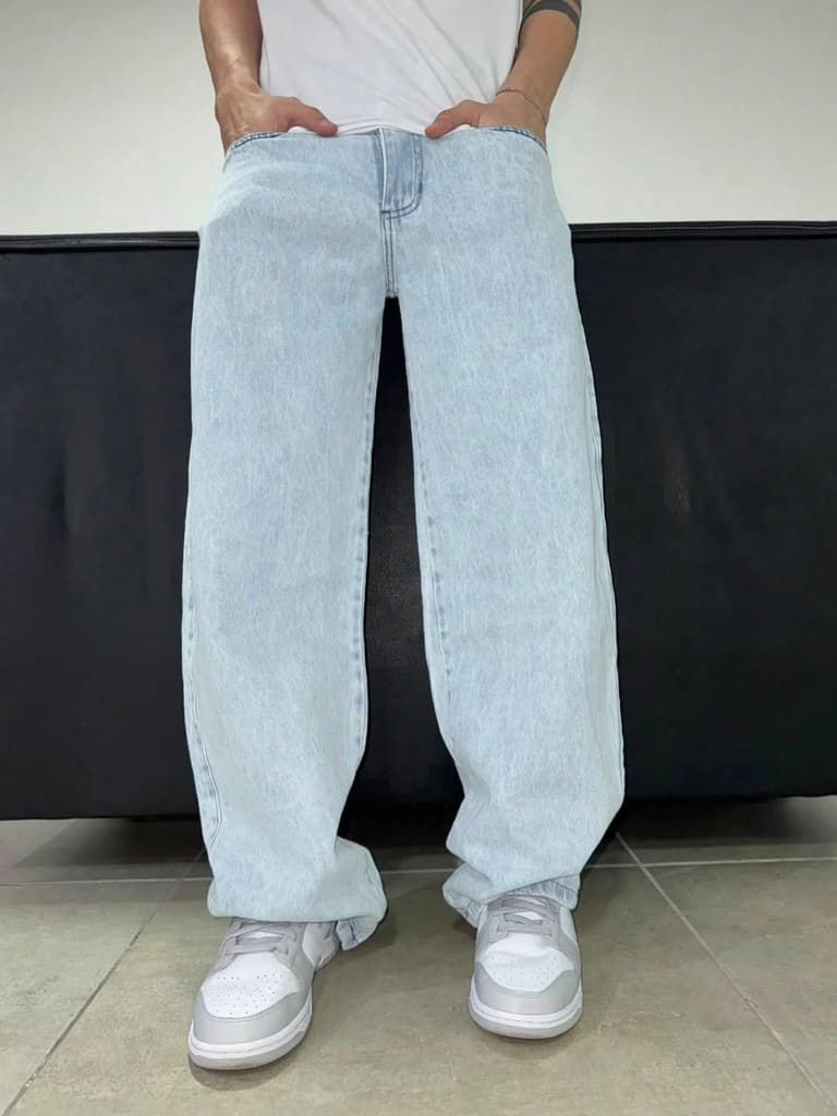 Blue Fade Out Loose Straight Fit Jeans — photo 9
