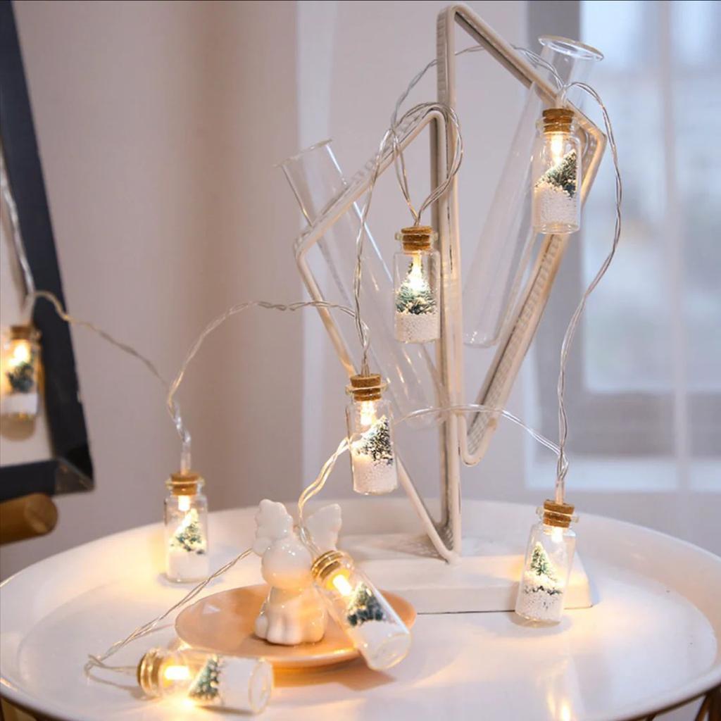 Wishing Bottle Christmas String Lights – Mini Snowy Jar LED Fairy Lights — photo 2