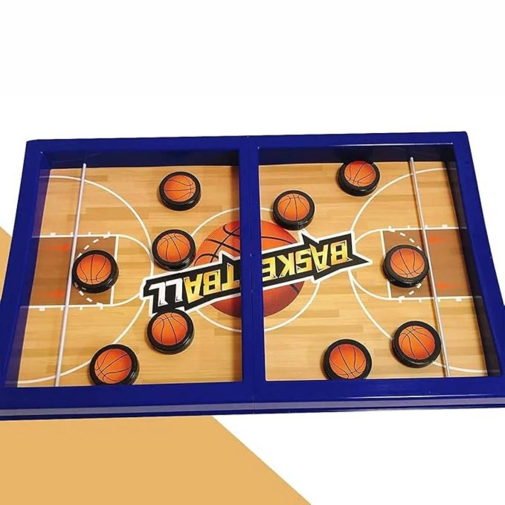 Fast Sling Puck Game – Wooden Tabletop Sling Shot Board Game